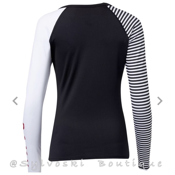 🔥 Roxy Stripe Long Sleeve Rash Guard NWT - Picture 4 of 5